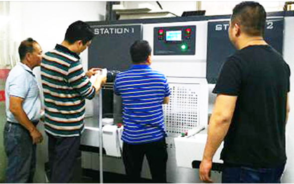 珍珠棉粘合機試機